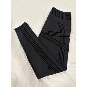 Fanka PowerBand Resistance Leggings Reversible Wear Black Pocket Compression 25"